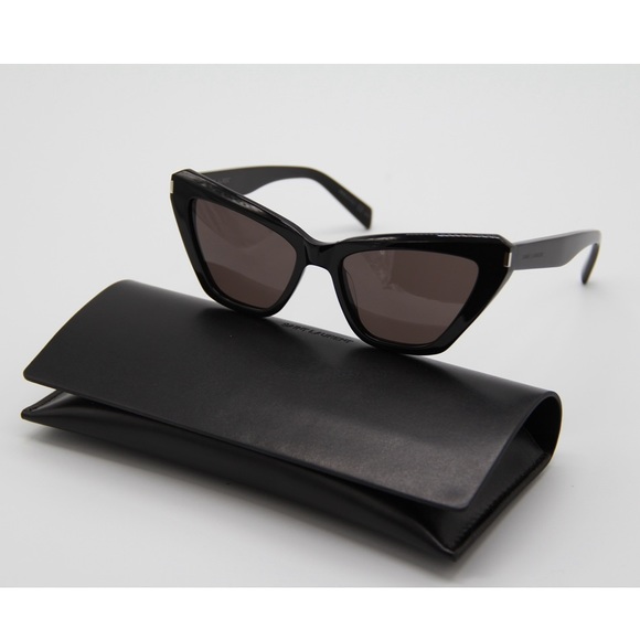 NEW SAINT LAURENT SL466 001 BLACK CAT EYE FRAME SUNGLASSES SAINT LAURENT - Picture 2 of 12